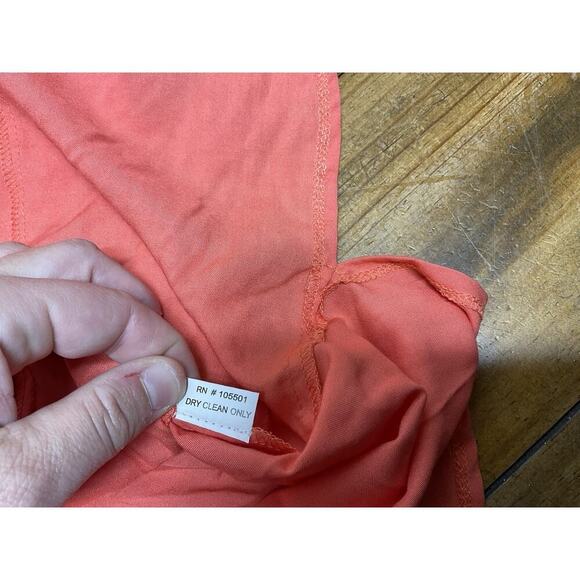 Double D Ranch Rosalie Coral Pink Ruffle Button Up Top Size M - Picture 10 of 12